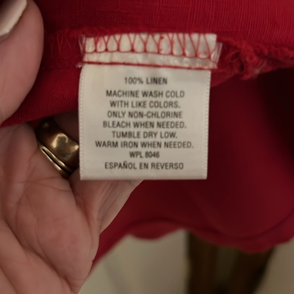 JM Collection Red Linen jacket - Picture 3 of 9